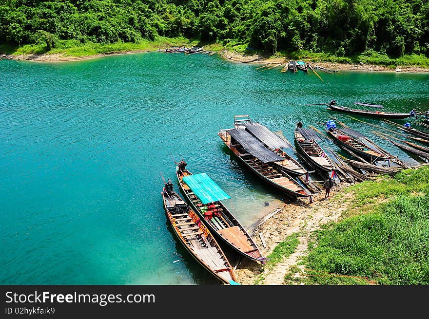 Paddling boat in south of thailand