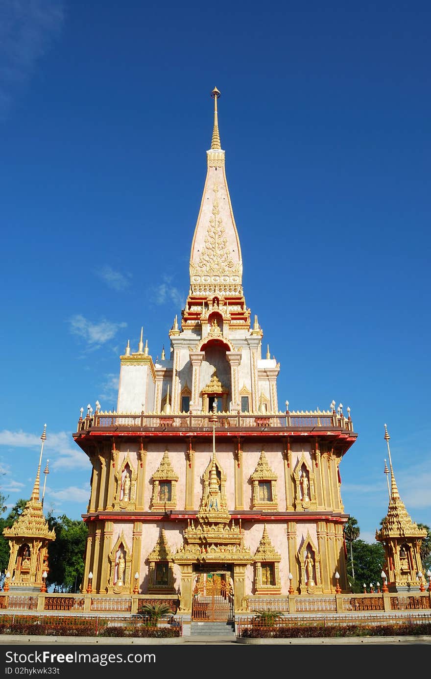 Buddhist temple at Phuket, South of Thailand