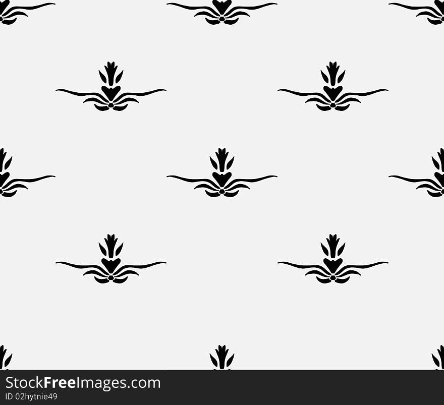 Retro-styled seamless pattern on white background.