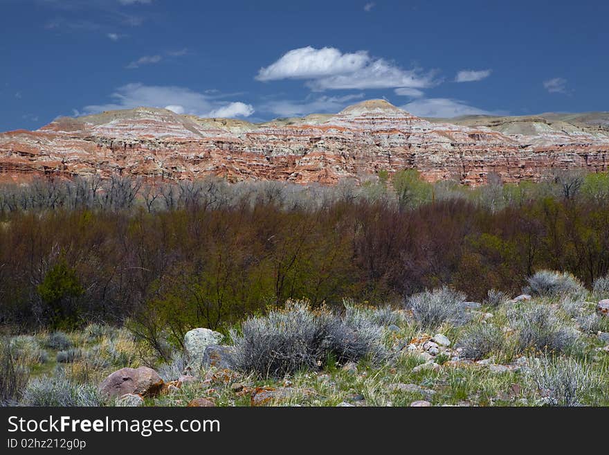 Mountain in Wyoming, near Dubois withe great colors. Mountain in Wyoming, near Dubois withe great colors