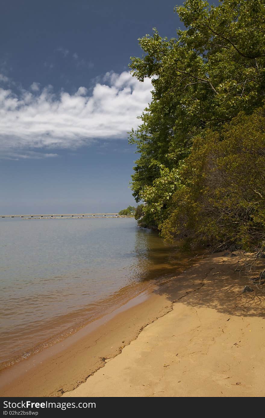 Shore of the James river at Jamestown, Virginia, near williamsburg. Shore of the James river at Jamestown, Virginia, near williamsburg.