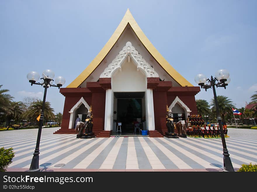 The shrine of King Naret the Great of Thailand