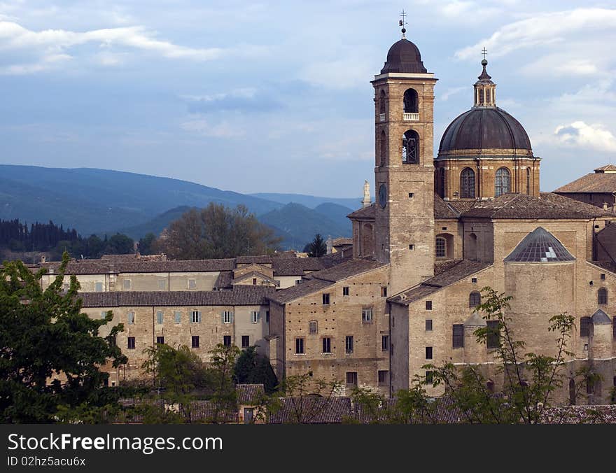 Renaissance church in urbino in the center of italy. Renaissance church in urbino in the center of italy