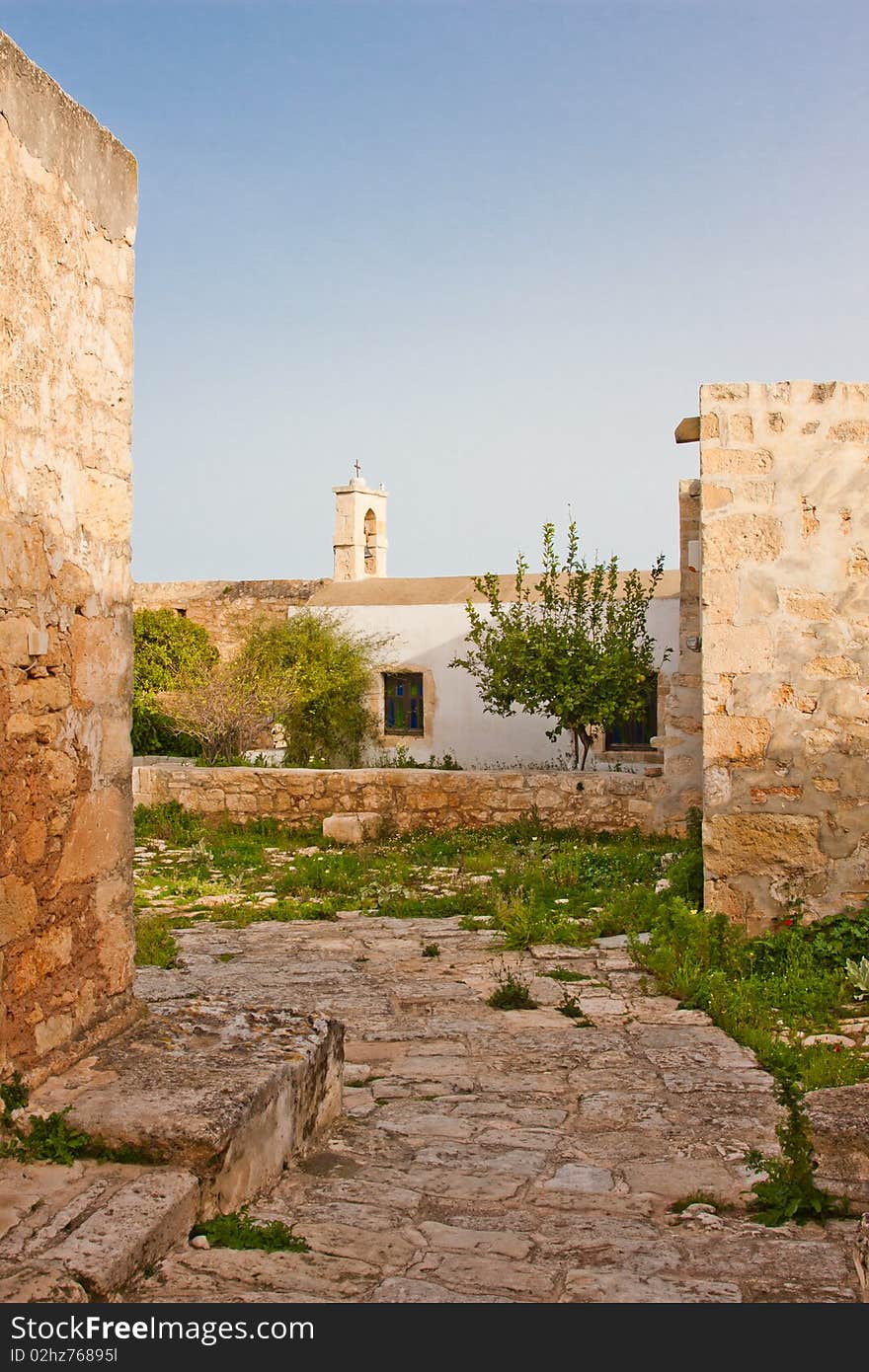 Monastery of St. John Theologian at Ancient Aptera in Crete, Greece