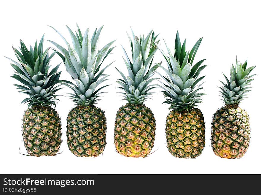 Five pineapples