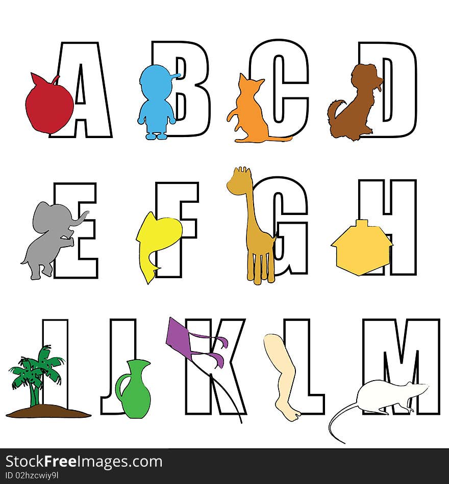 Alphabet From A To M