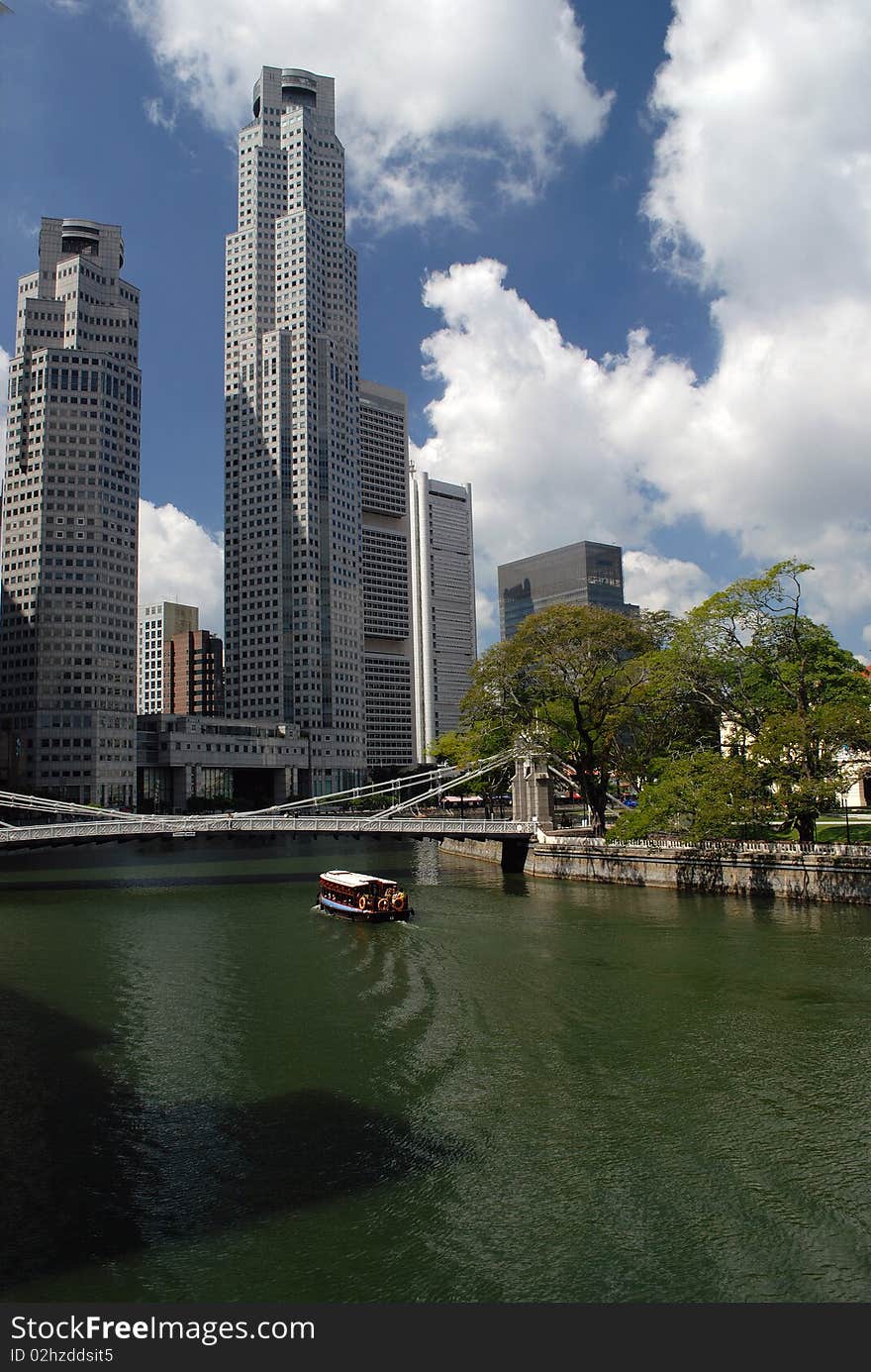 Cavanagh Bridge in Singapore