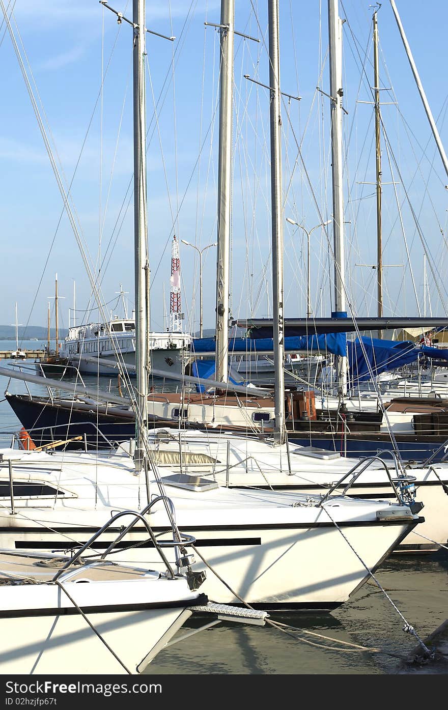 Sailing harbor at Lake Bataton(Zánka), Hungary. Sailing harbor at Lake Bataton(Zánka), Hungary