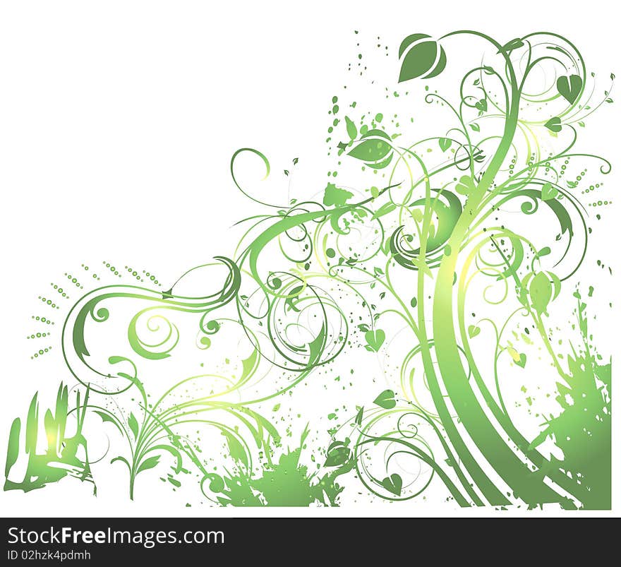 Abstract elegance background with flower