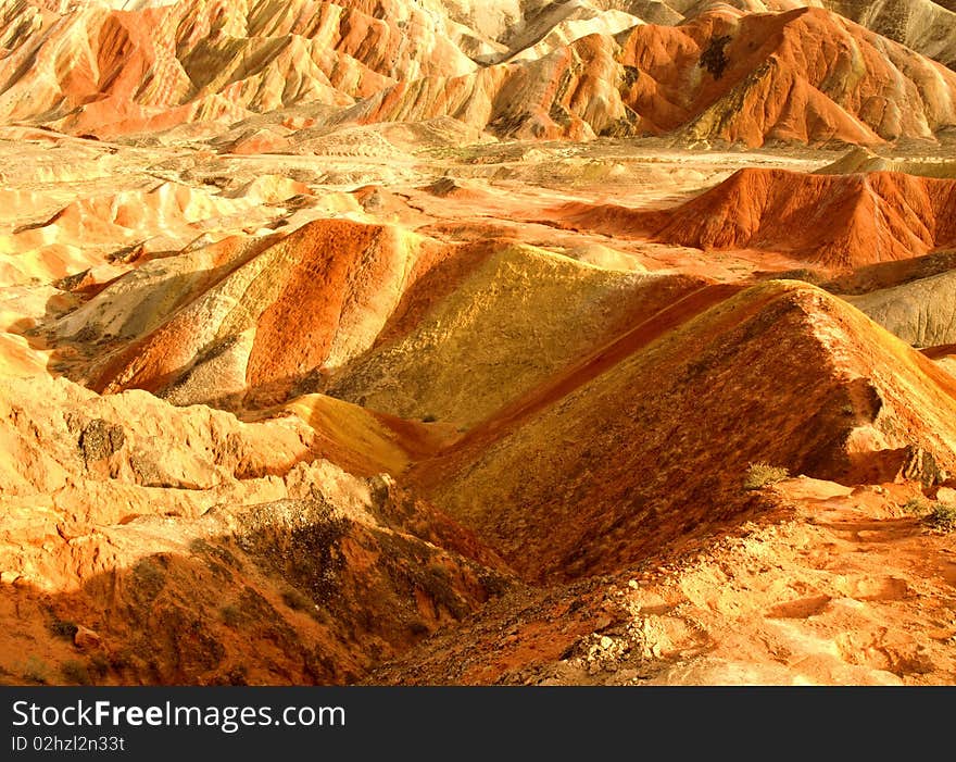 Canyon red soil of Gansu in China. Canyon red soil of Gansu in China