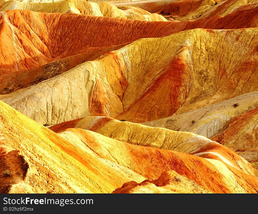 Canyon red soil of Gansu in China. Canyon red soil of Gansu in China