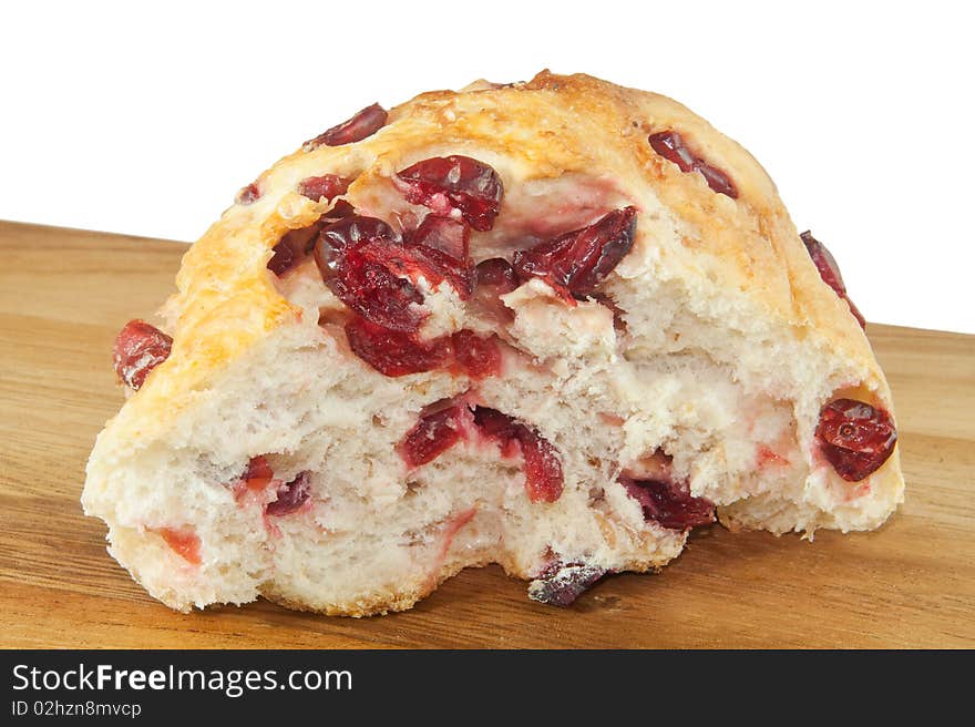 Close up shot of a Cranberry bread