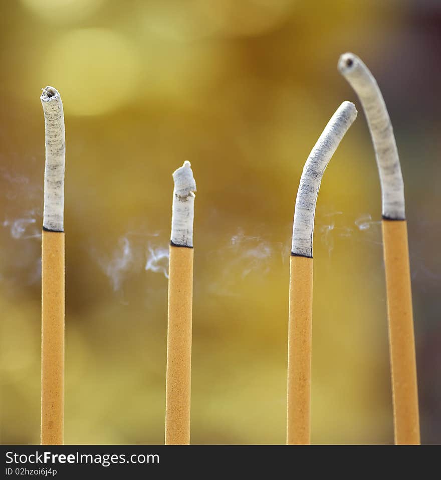 Four incenses in the chinese temple, Thailand