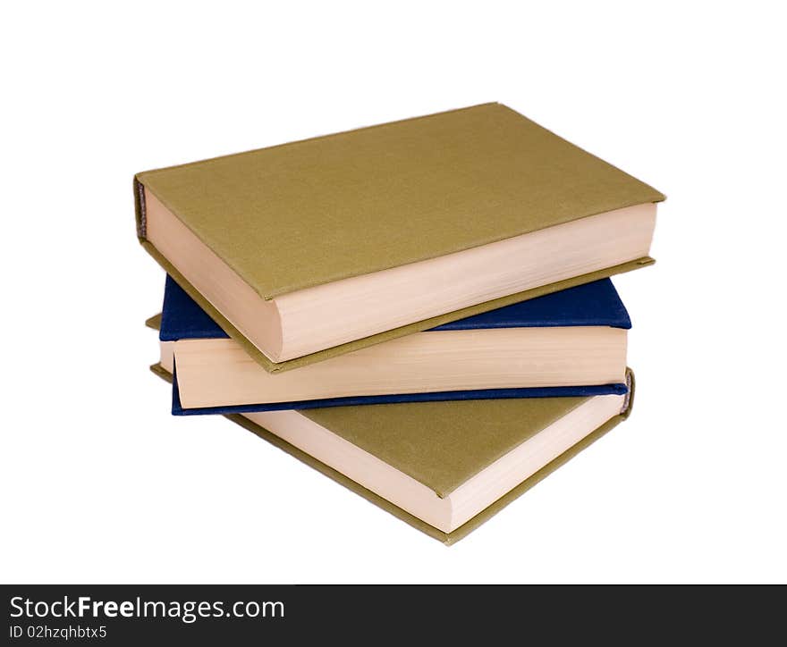 Books  on a white background