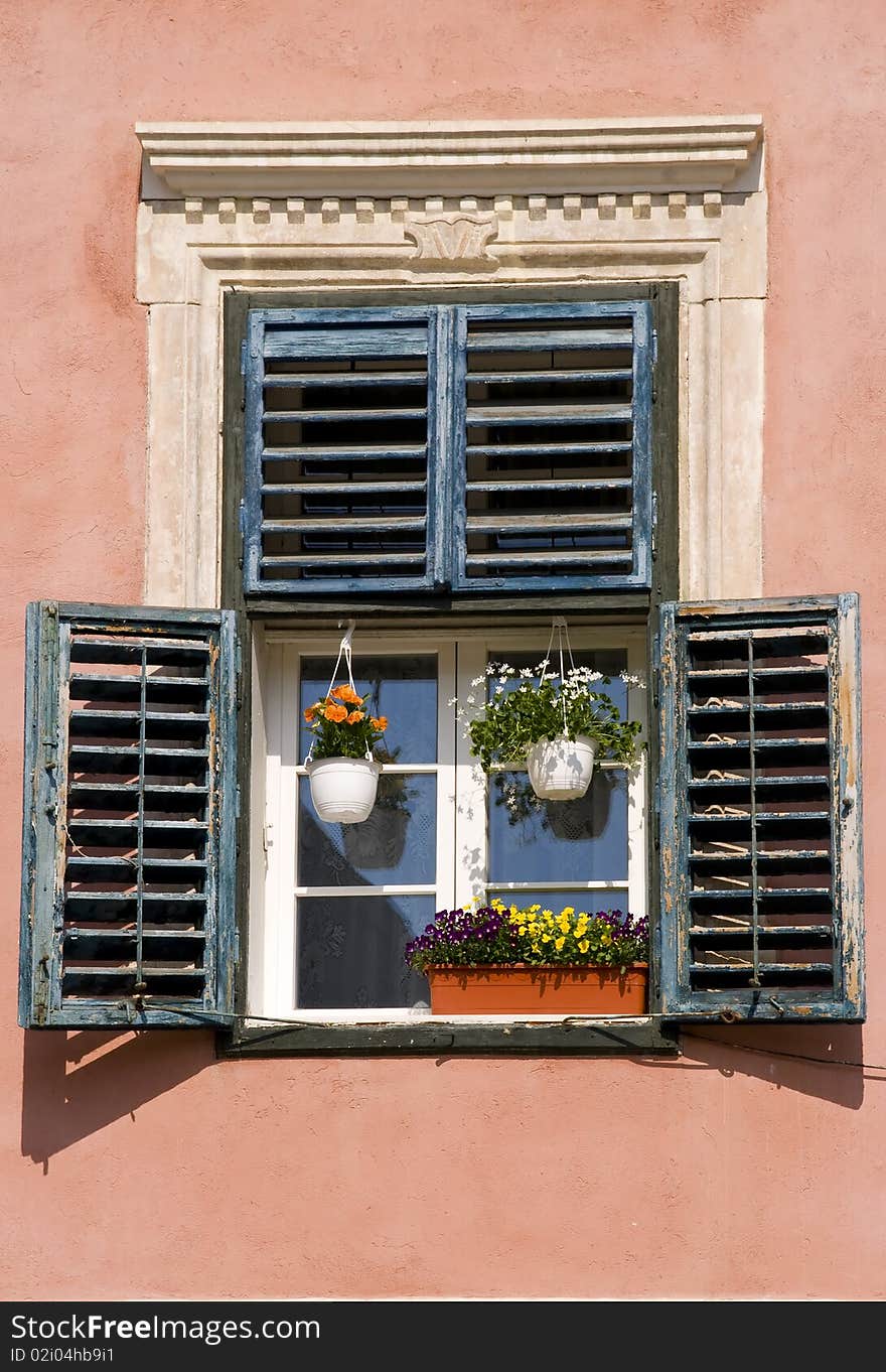 Cute facade on an old house. Cute facade on an old house