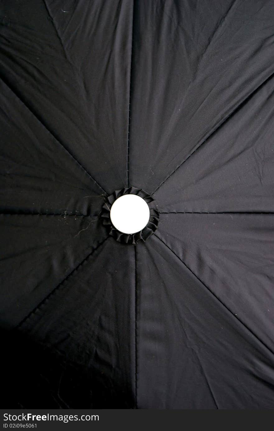 A black open umbrella for raining days