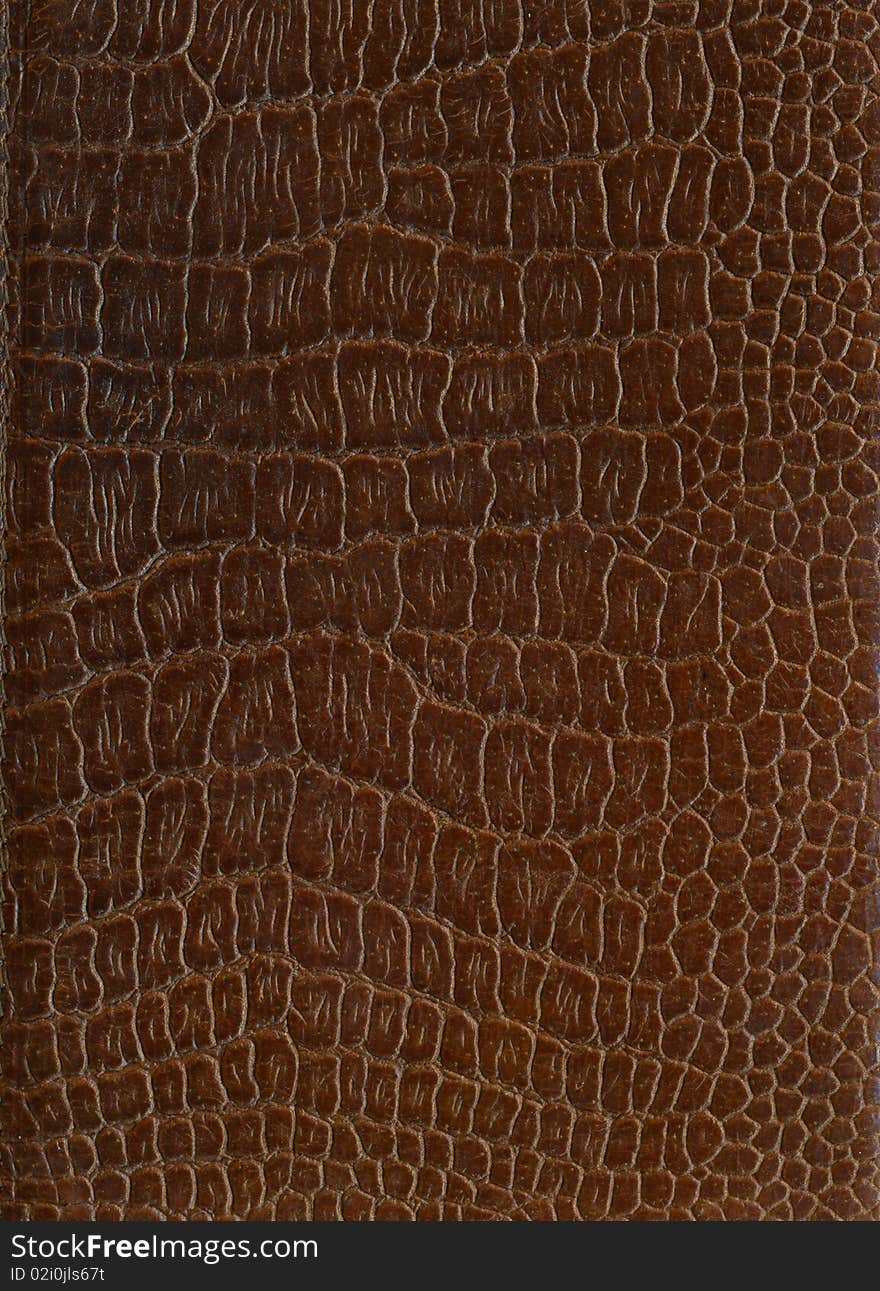 Artifical crocodile leather used for document covers. Artifical crocodile leather used for document covers