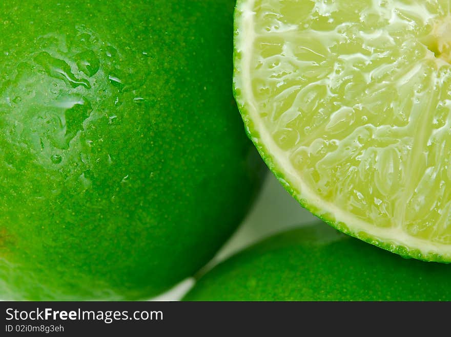 Lime Background Close Up