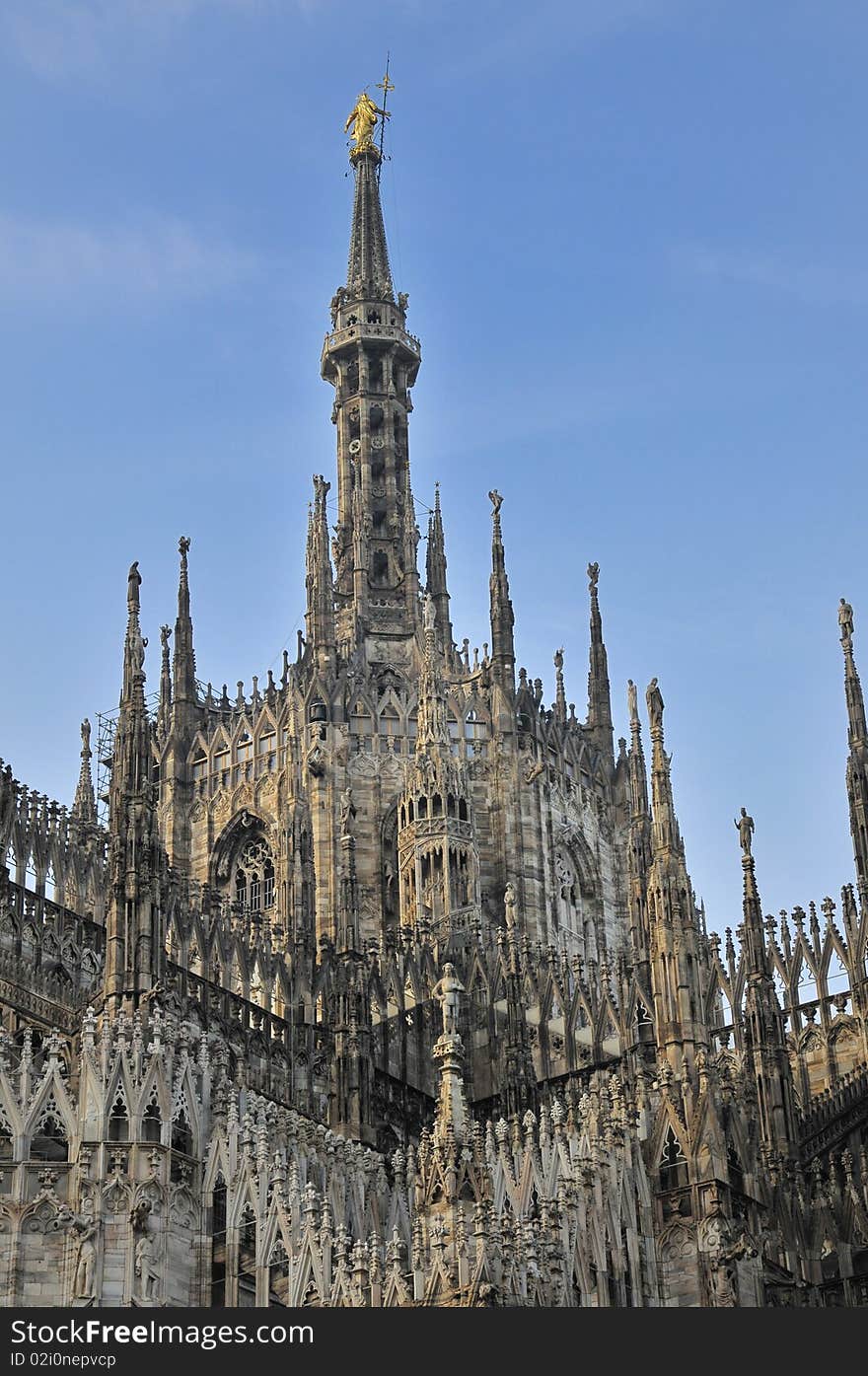 Picture of Duomo of Milan in a sunny day. Picture of Duomo of Milan in a sunny day