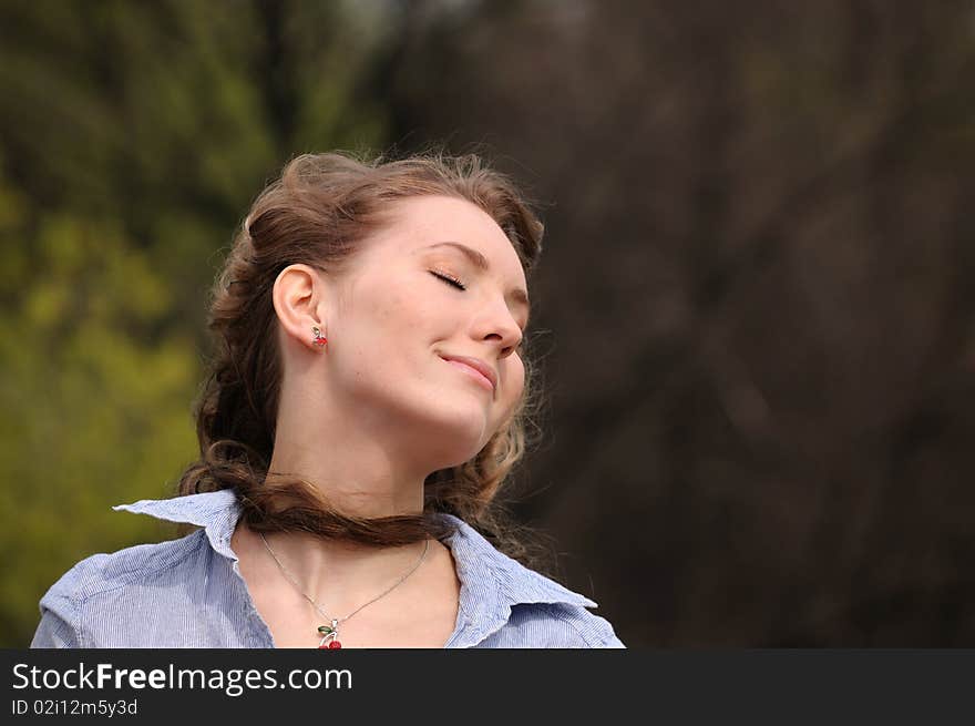 Young girl with long hair