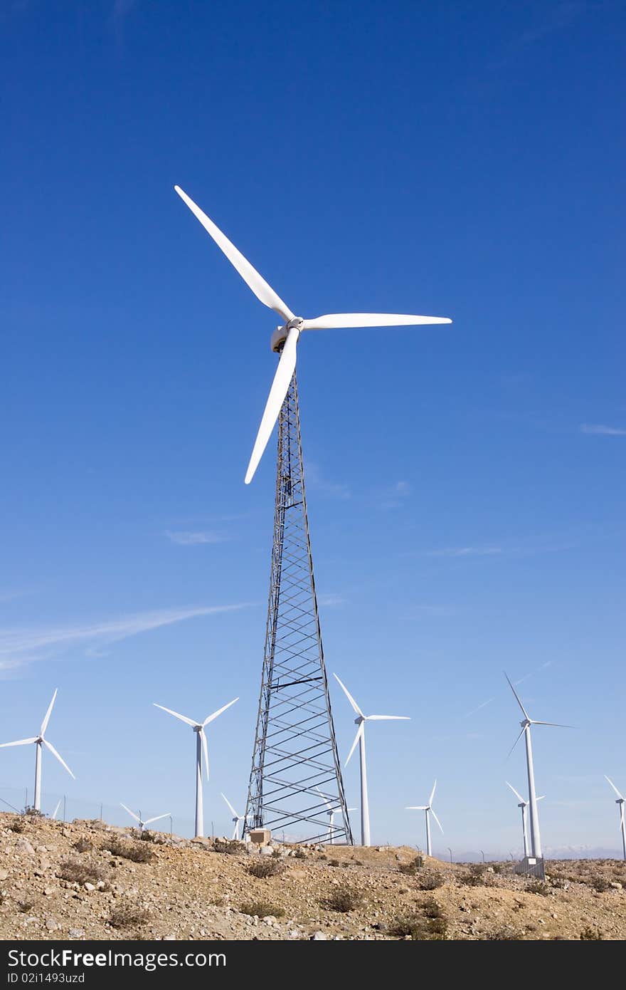 Wind turbines for clean alternative energy. Wind turbines for clean alternative energy