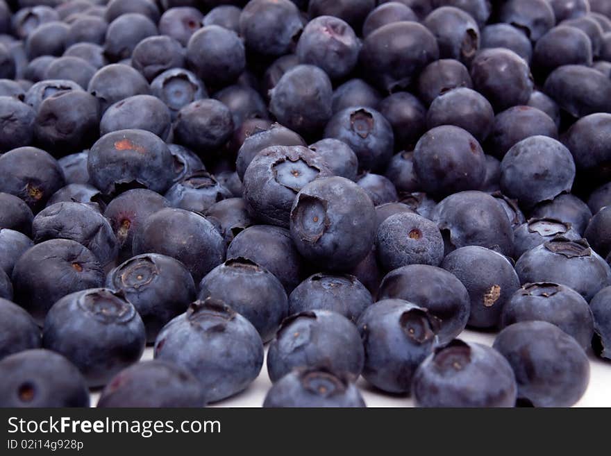 Bunch of fresh blueberries background