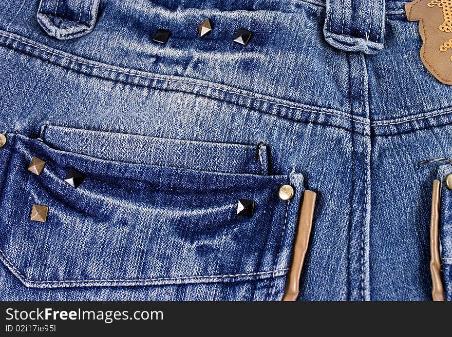 Blue jeans texture ideal for background.