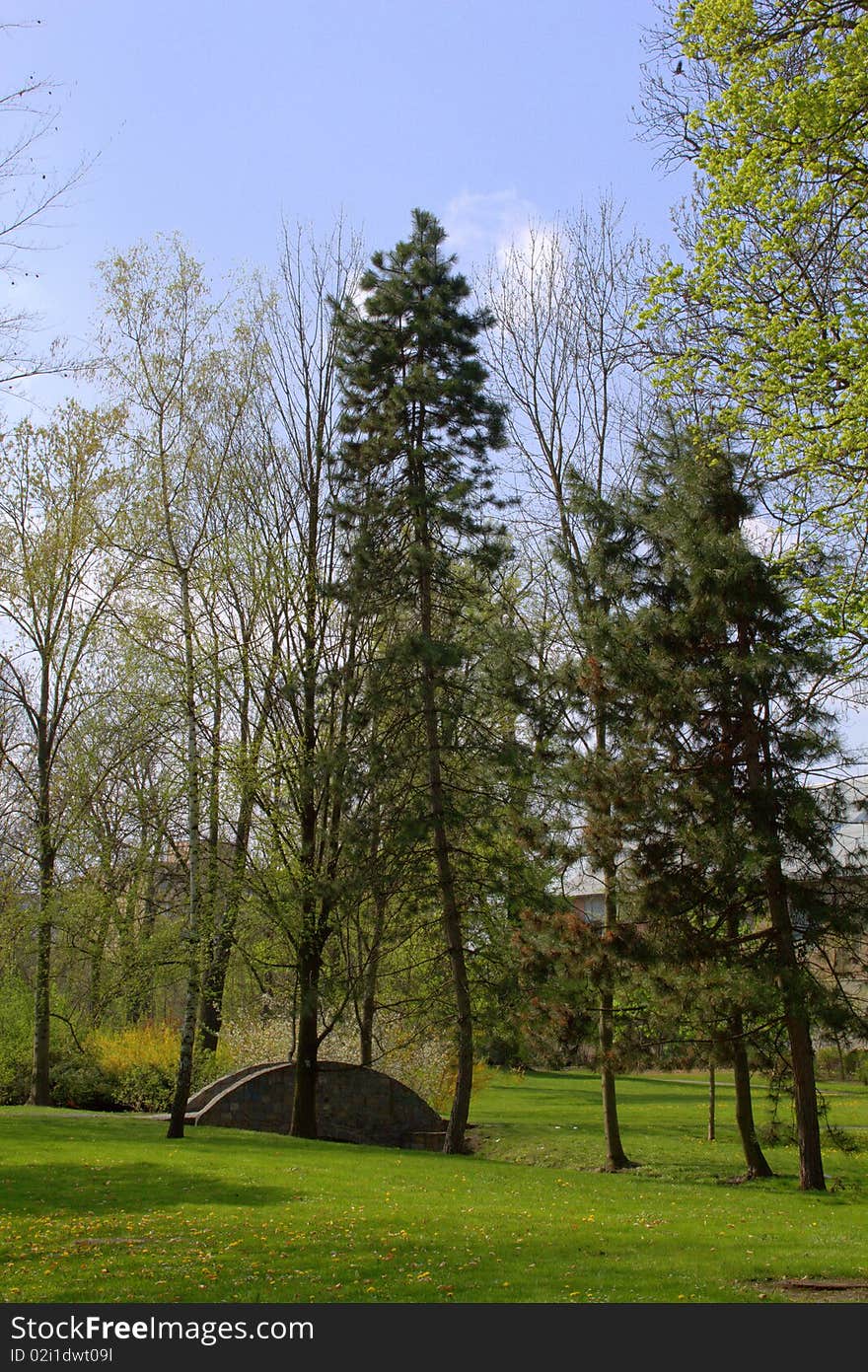 Beautiful park captured in sunny day in town named Cakovice. Beautiful park captured in sunny day in town named Cakovice