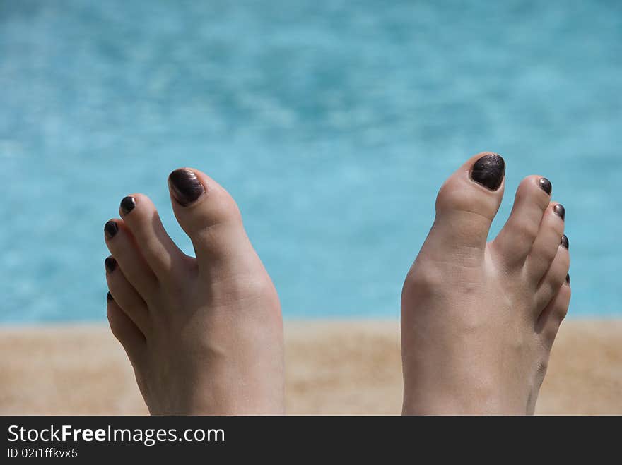 Feet and pool