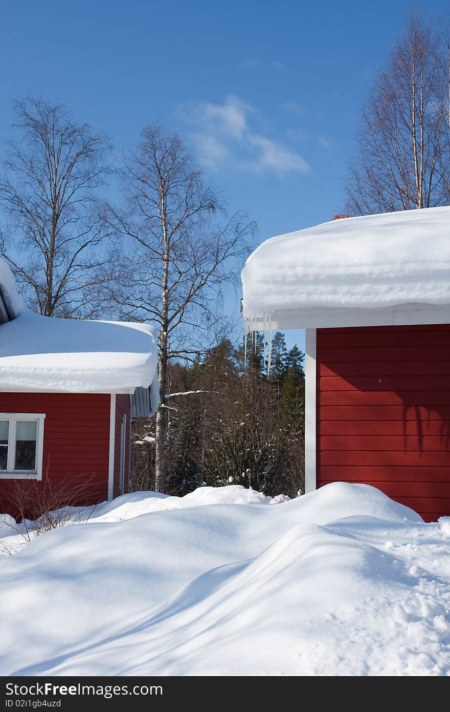 Cottages in winter