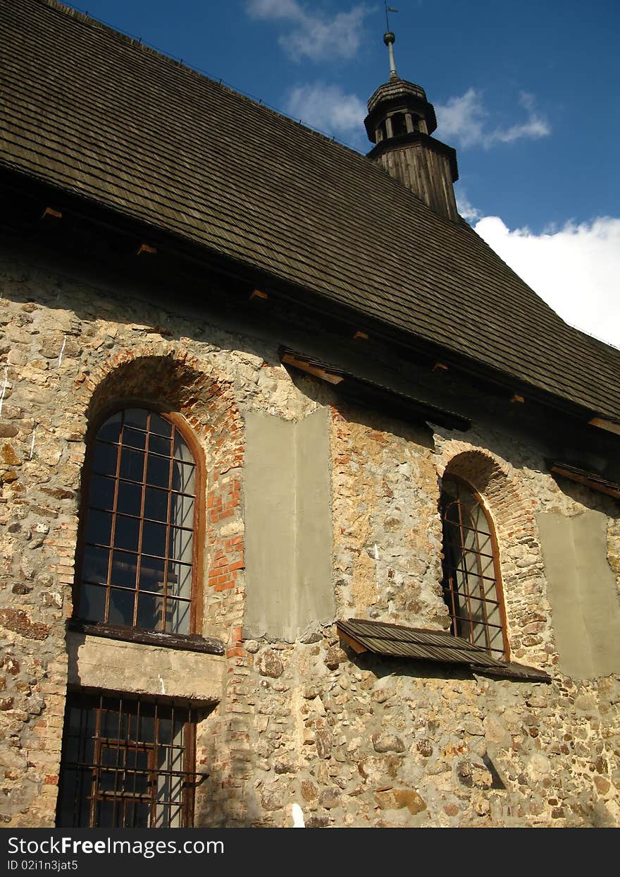 Fragment of an old historic church