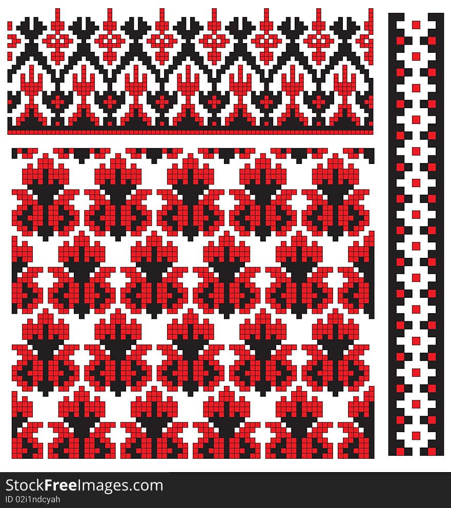 Pattern flower embroidry ukrainian