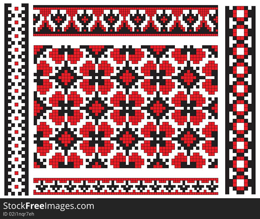 Pattern Ukrainian Embroidery Texture