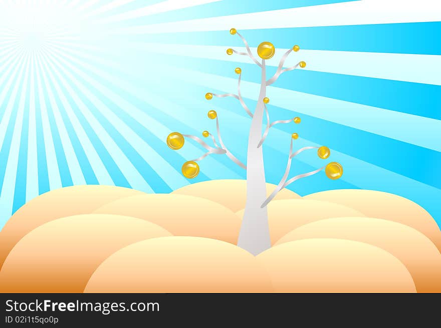 Tree with coins