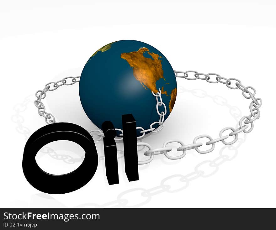 World On A Oil Chain 3d