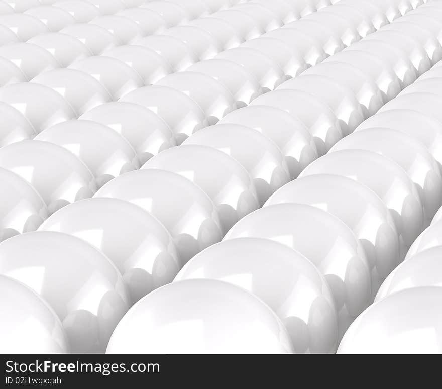 3d rendering of white balls. 3d rendering of white balls