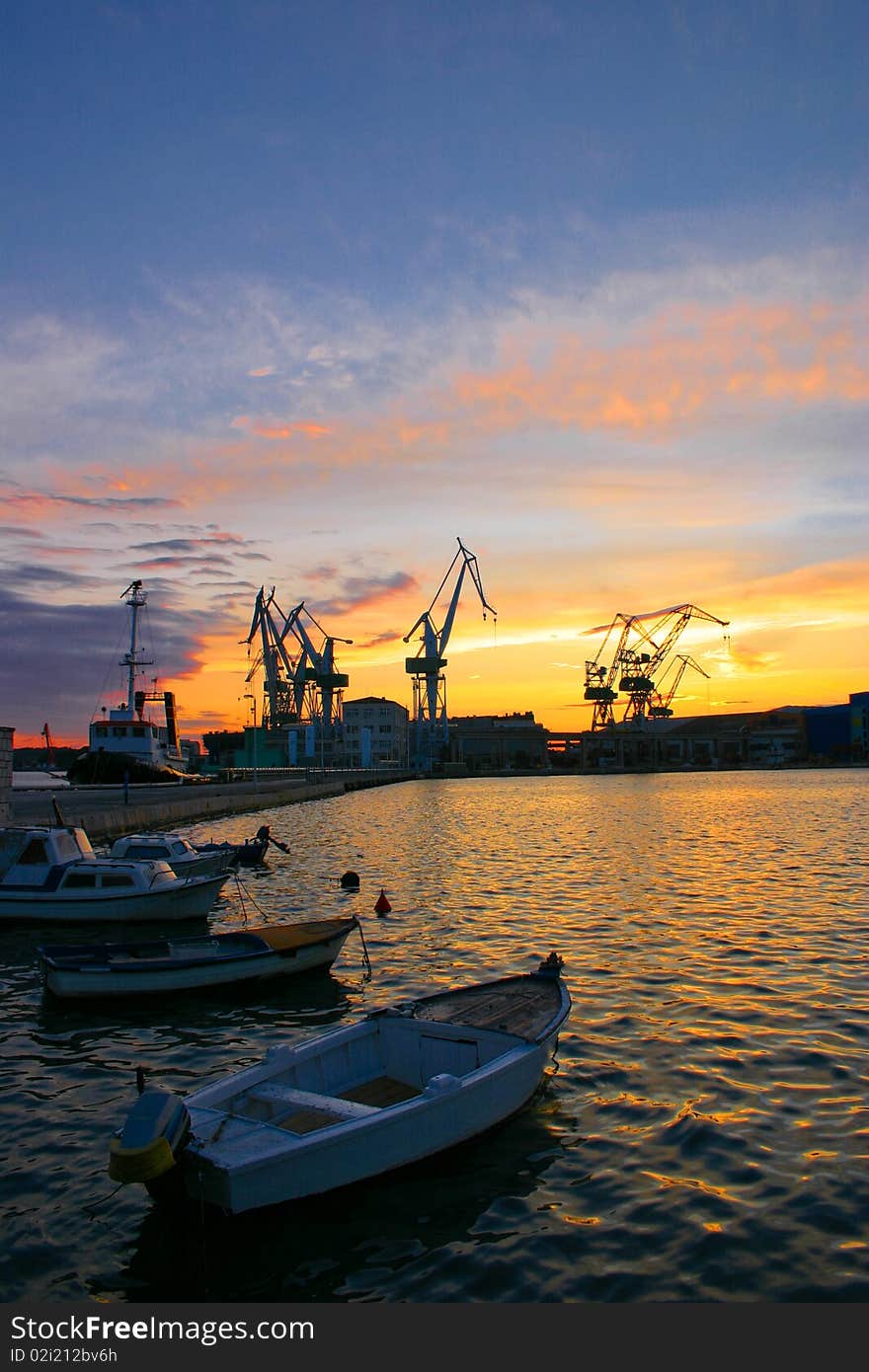 Harbor at Sunset