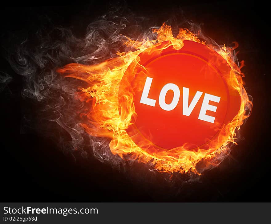 Love in Fire. Computer Graphics.