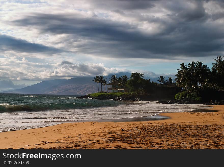 Cloudy and windy day in Maui, Hawaii. Cloudy and windy day in Maui, Hawaii