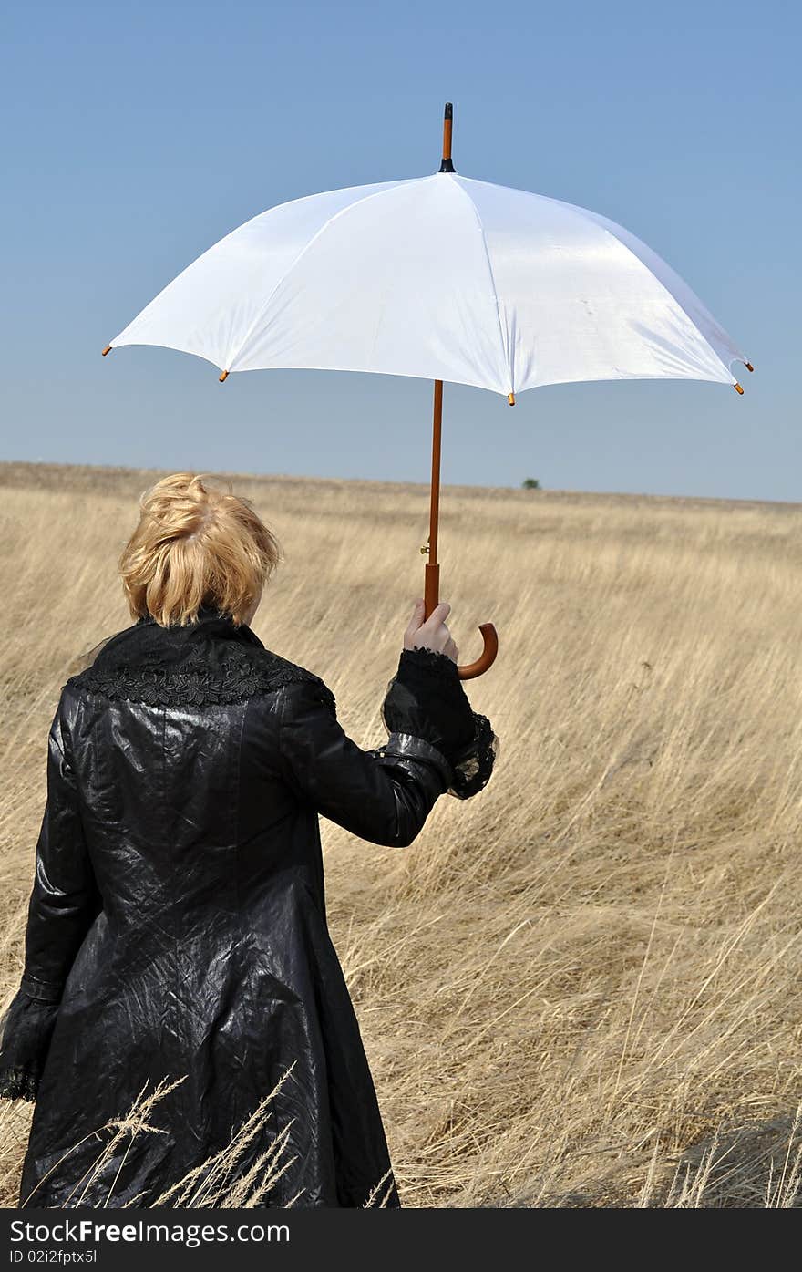 Series Of Enhancements, Women And White Umbrella