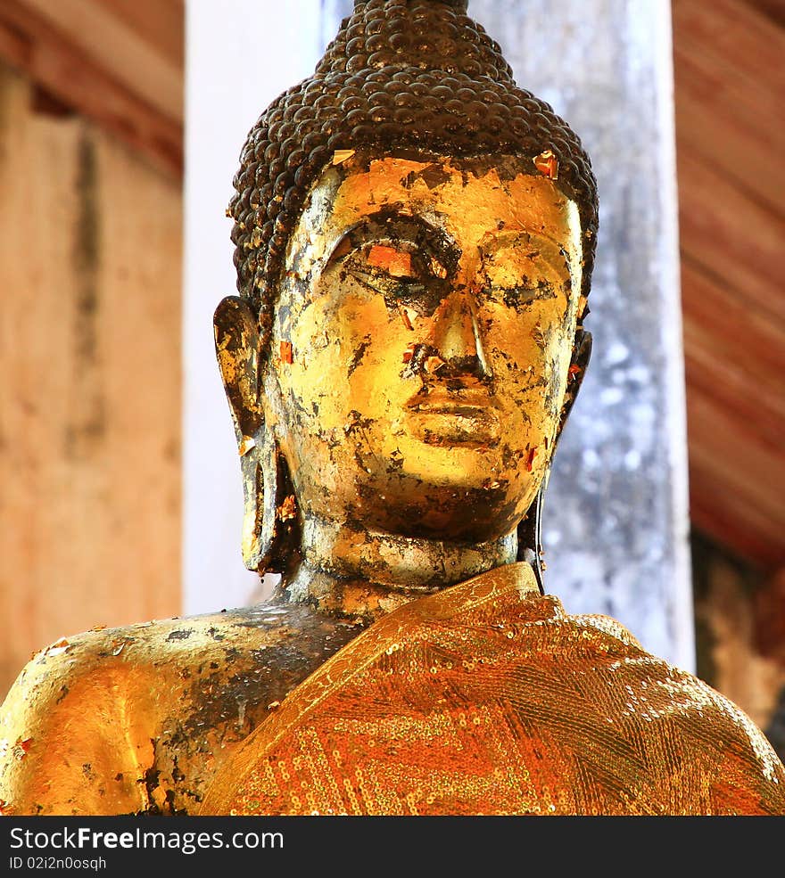 Buddha image in Charor temple, Nonthaburi, Thailand. Buddha image in Charor temple, Nonthaburi, Thailand