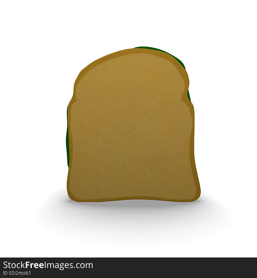 3d illustration of a toast