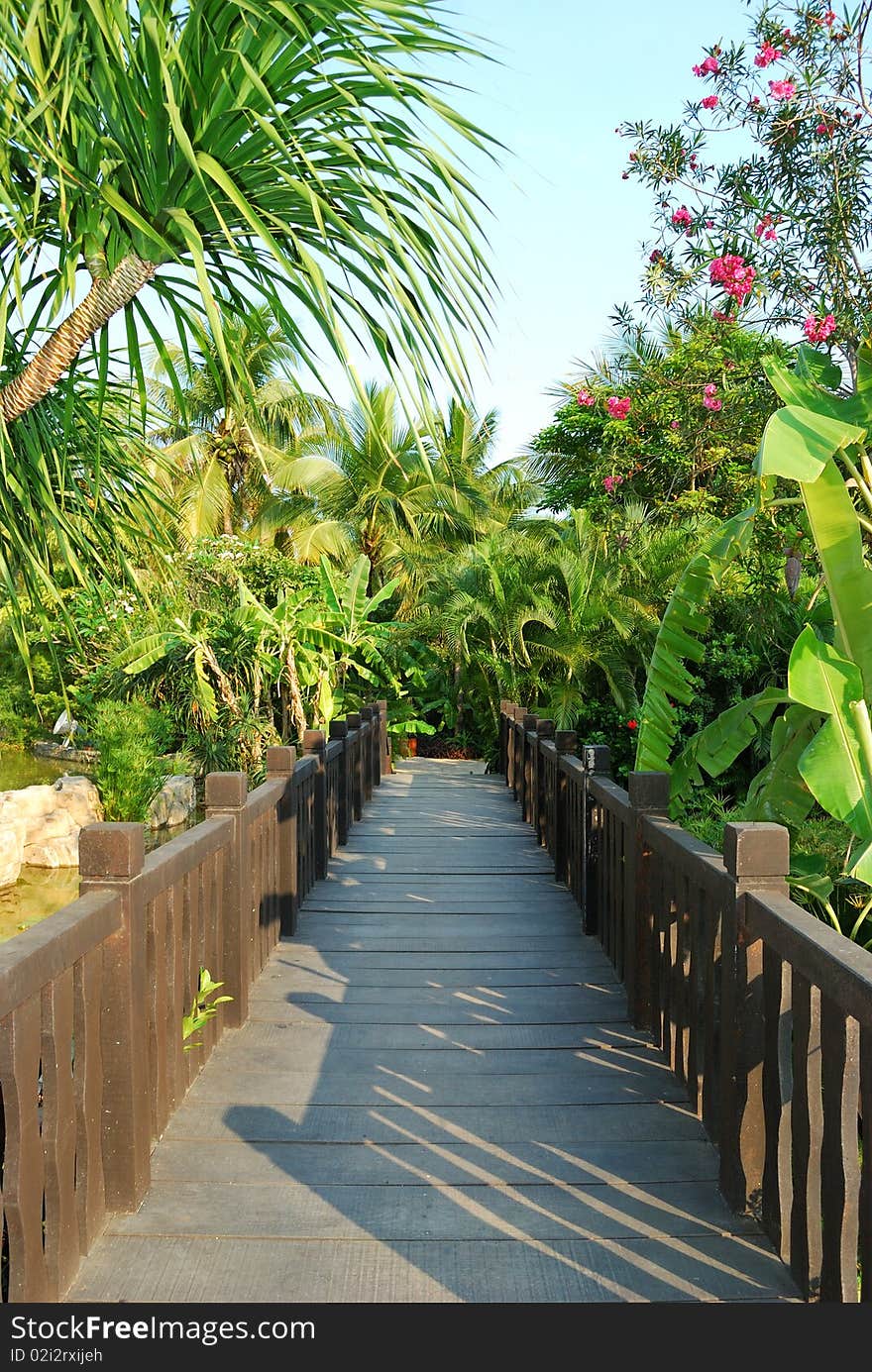 Hotel-style apartment backyard landscape