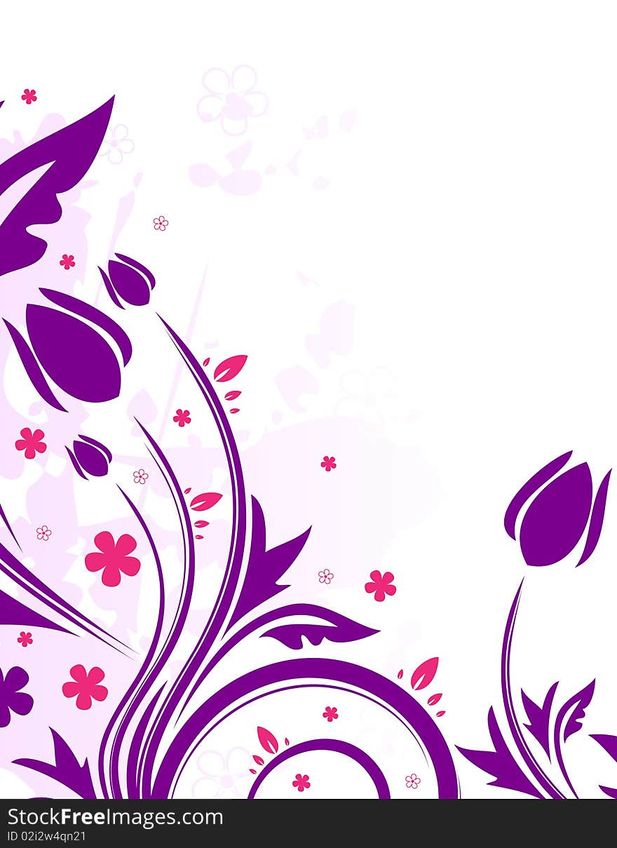 Floral background with place for your text