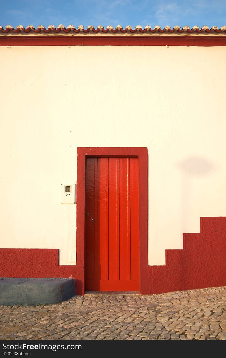 Red door and roof