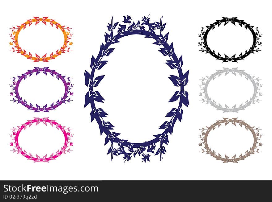 Frames set in different colors