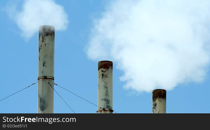 Three smokestacks