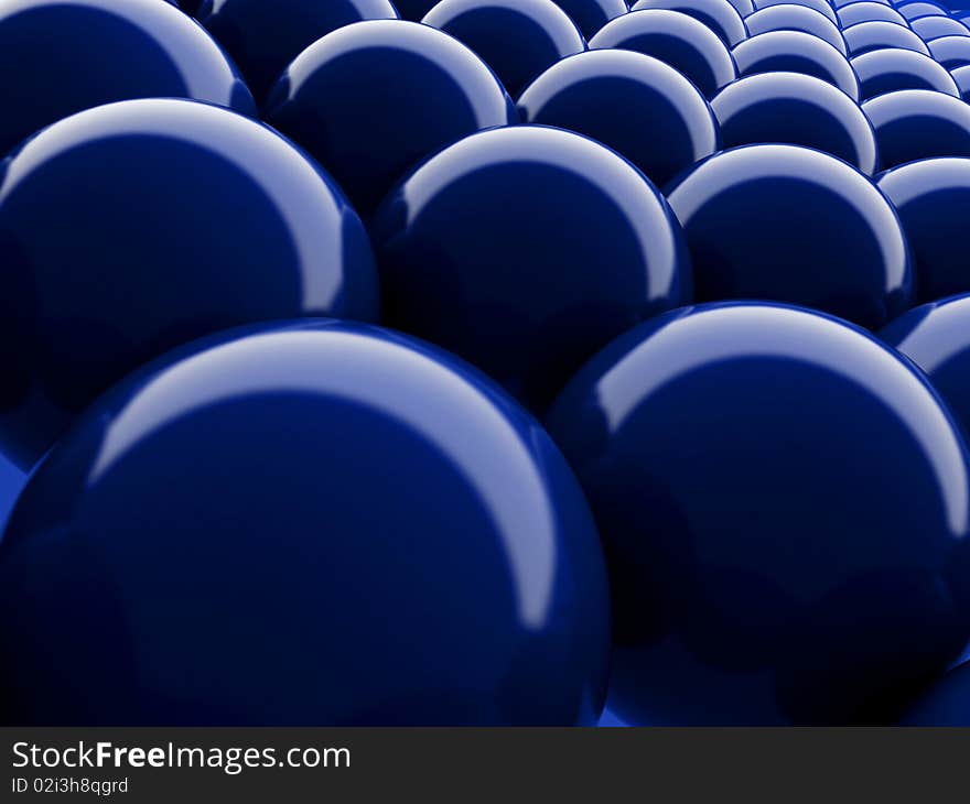 Glossy blue sphere background in perspective. Glossy blue sphere background in perspective