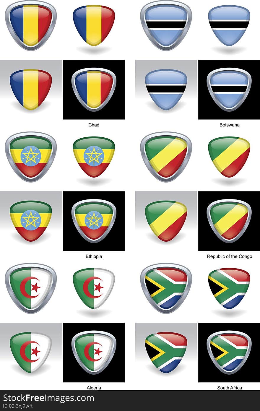 African Flag Crests