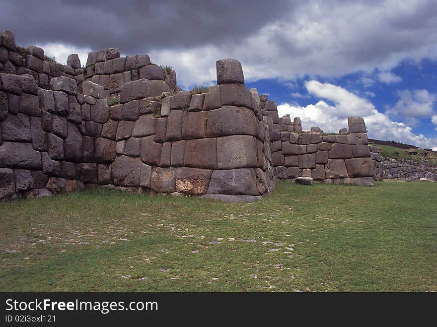 Sacsayhuaman walls, ancient inca fortress near Cuzco, Peru. Sacsayhuaman walls, ancient inca fortress near Cuzco, Peru.